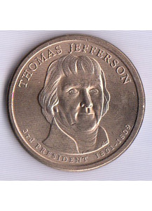 2007 - Dollaro Stati Uniti Thomas Jefferson Zecca P Unc
